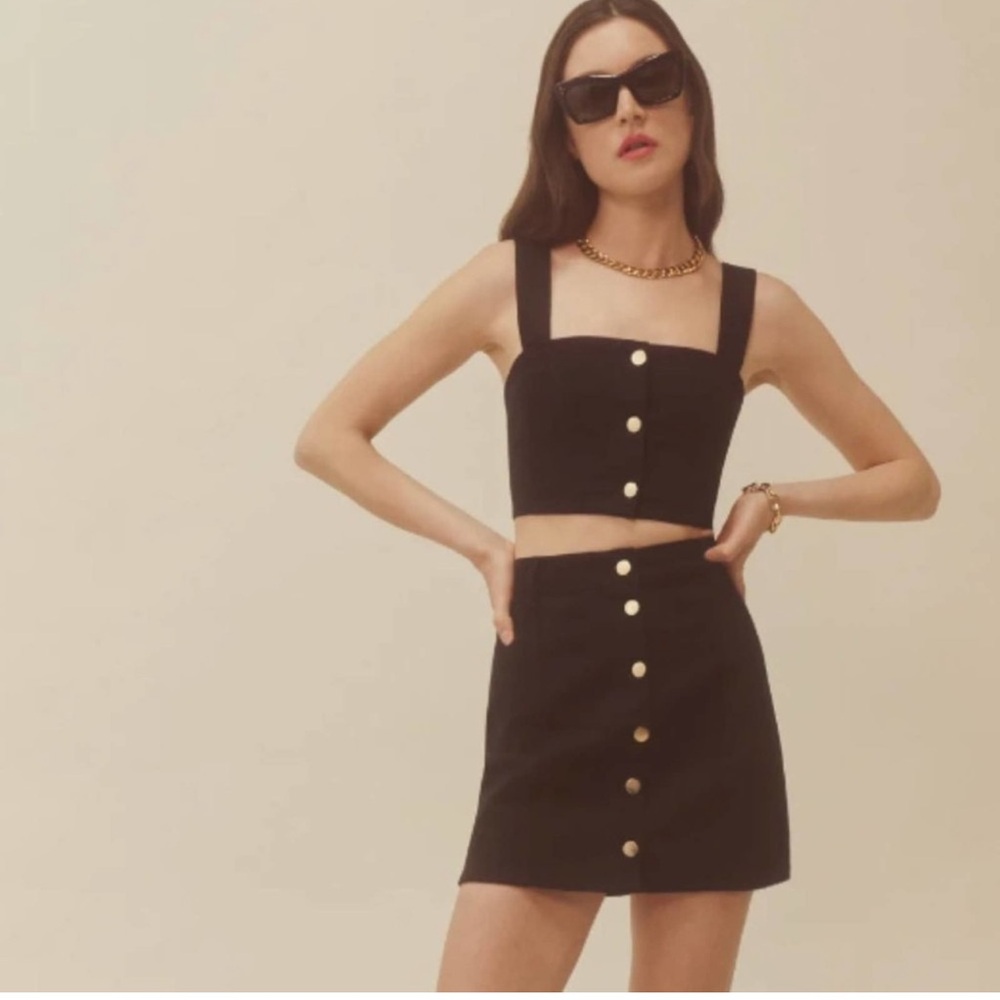 Reformation Chrissy Denim Two Piece Set